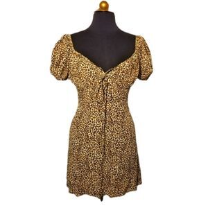 Dance & Marvel Dress Womens Size Small Animal Print Beige Tan NEW